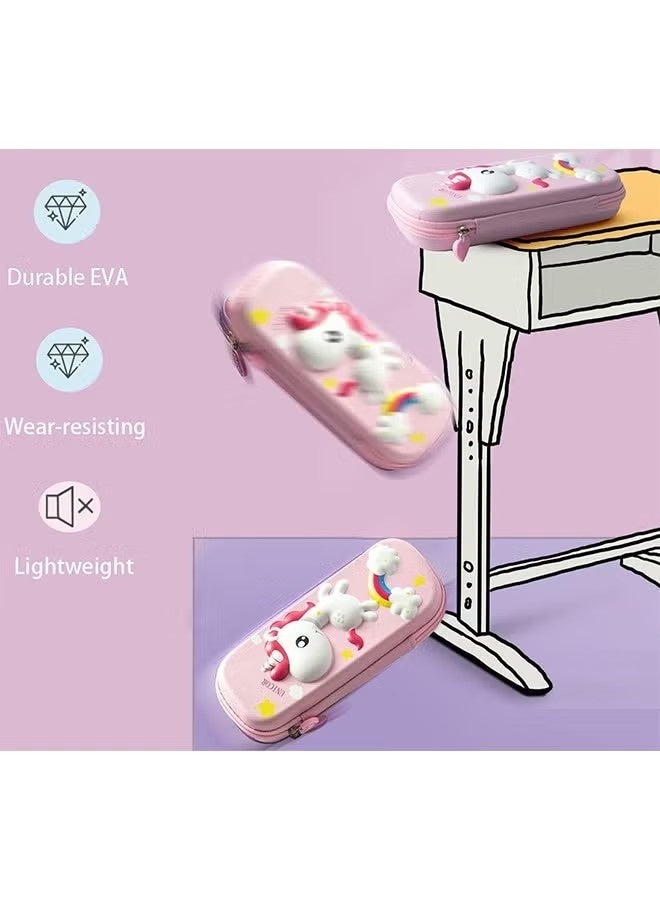 Pencil Case for Girls 3D EVA Cat Cartoon Storage Pouch Pen Holder for School Kids Large- Capacity Storage Box Children's Student Gift Stationery Box - Image 4